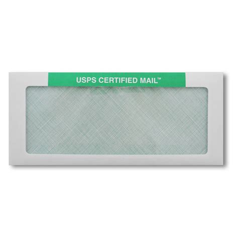 certified letter envelope examples.